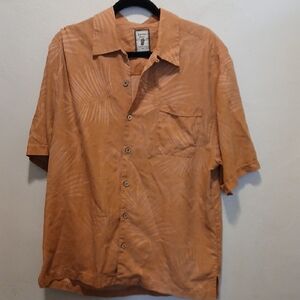 Jamaica Jaxx Men's Casual Orange Button Down Shirt